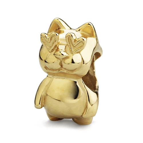 Cat In Love (14K Gold)